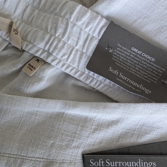 NWT Soft Surroundings Wide Leg Linen Blend Pant - Picture 5 of 6